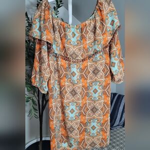 Uncle Frank Floral Print Dress with Tassels XS